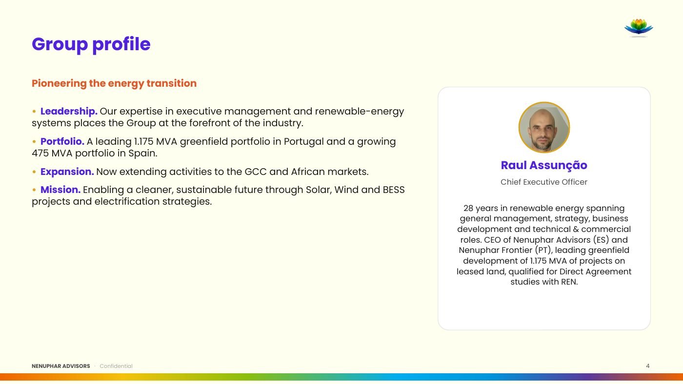 Nenuphar Advisors Group Presentation - slide 4 of 29