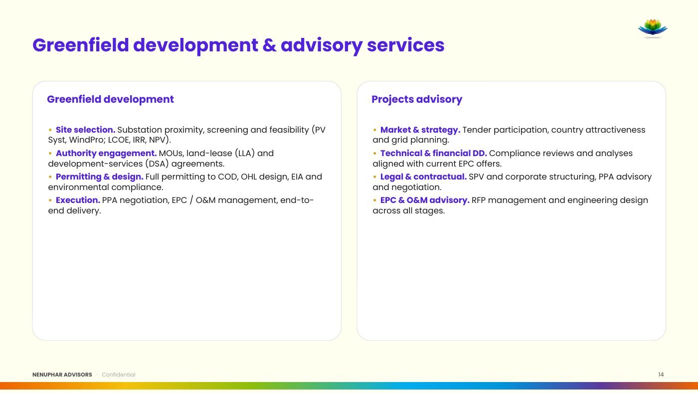 Nenuphar Advisors Group Presentation - slide 14 of 29