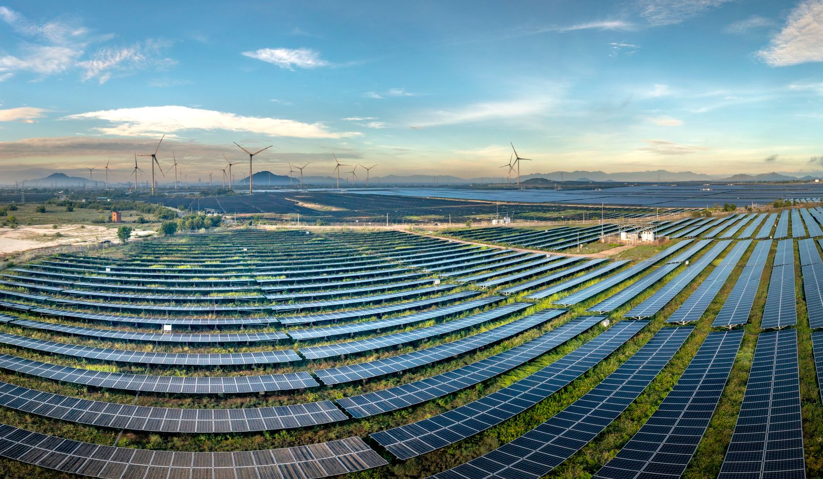 Solar farm aerial